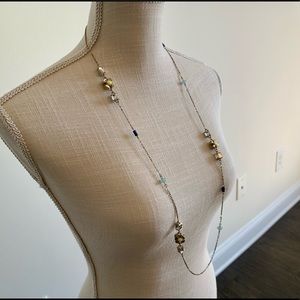 Blue beaded necklace